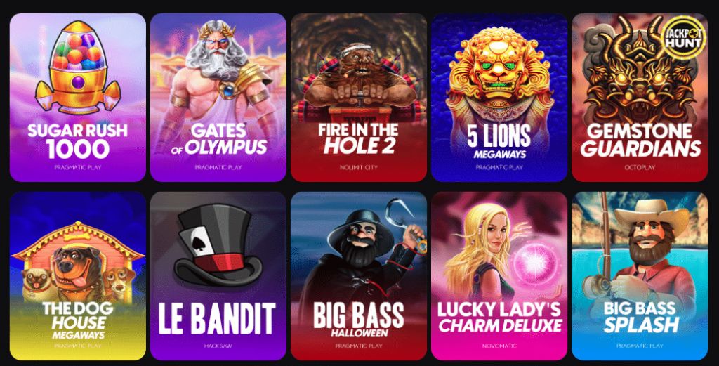 Meilleurs jeux Golden Panda Casino — Sugar Rush, Gates of Olympus, Big Bass et plus